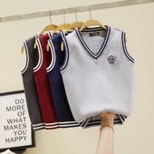 儿童马甲针织背心女童男童春秋2025新款 宝宝毛线男孩毛衣 外穿薄款