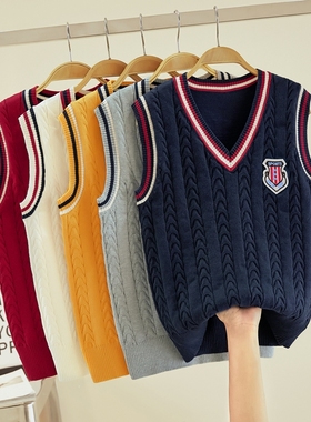 儿童马甲春秋款男童女宝宝背心针织2025新款秋冬外穿薄款大童毛衣
