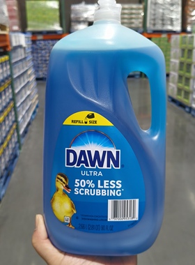 开市客美国进口DAWN食品级浓缩洗洁精2.66L 洗碗液不伤手餐具果蔬