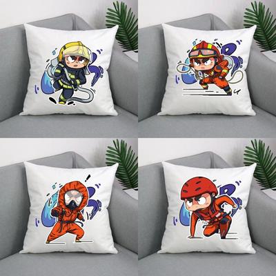 大杨漫画消防蓝朋友卡通抱枕