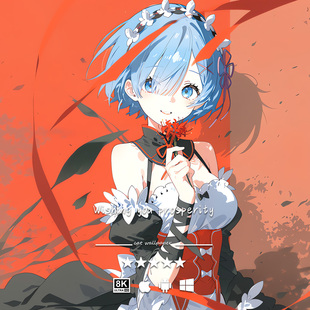 4K8K壁纸Re0从零世界蕾姆 游戏动漫手机平板电脑高清壁纸 04二次元