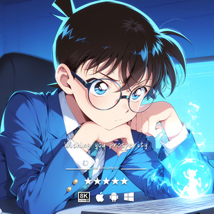 游戏动漫 工藤新一11 手机平板电脑高清壁纸 名侦探柯南 4K8K壁纸