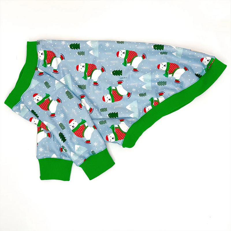 可爱圣诞熊宠物狗狗衣服 中大型犬圆领两脚卫衣 金毛阿拉斯加秋田