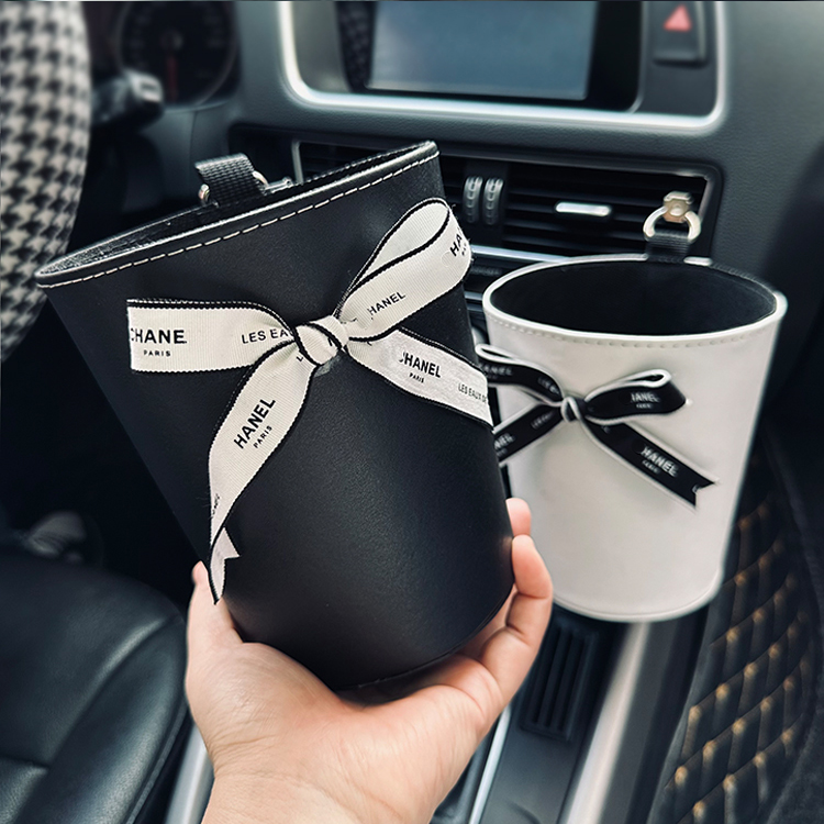车载垃圾桶汽车杂物收纳盒网红挂式出风口可爱装饰车内饰大全女生