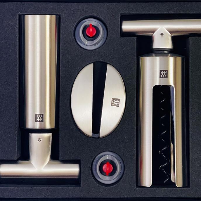 双立人不锈钢红酒开瓶器酒塞套装