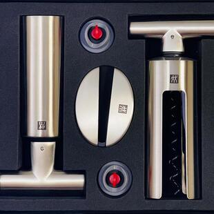 德国双立人多功能不锈钢葡萄红酒海马刀开瓶器割封器瓶塞真空泵