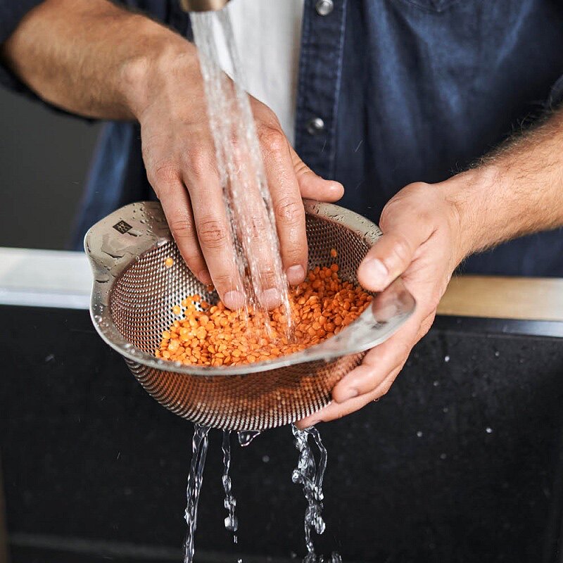 德国双立人进口不锈钢沥水篮厨房过滤洗菜多用盆水果篮漏水盆淘米