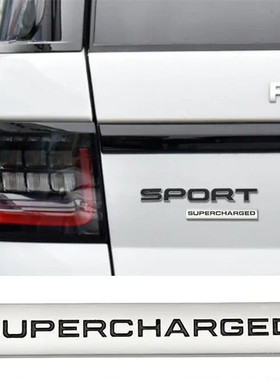 supercharged车贴标 适用于路虎揽胜 尊崇创世版  机械增压标 ABS