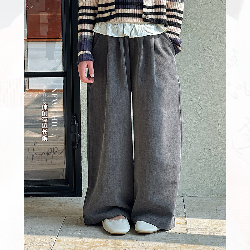 女童裤子25春秋季新款儿童韩版休闲裤中大童洋气百搭花边腰长裤潮,童装/婴儿装/亲子装,裤子,淘宝优惠券,粉丝福利购,淘宝优惠卷