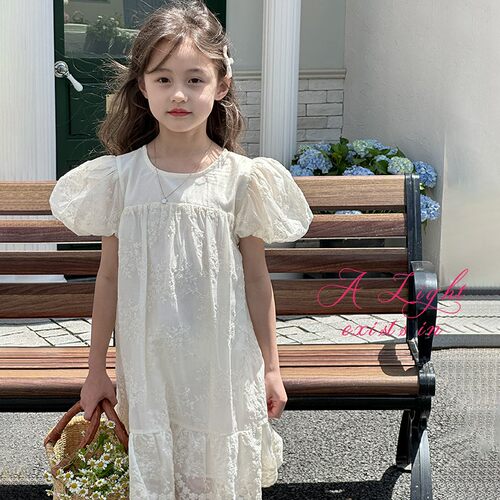 女童连衣裙2025夏装新款儿童韩系甜美公主裙女孩洋气夏季长裙子