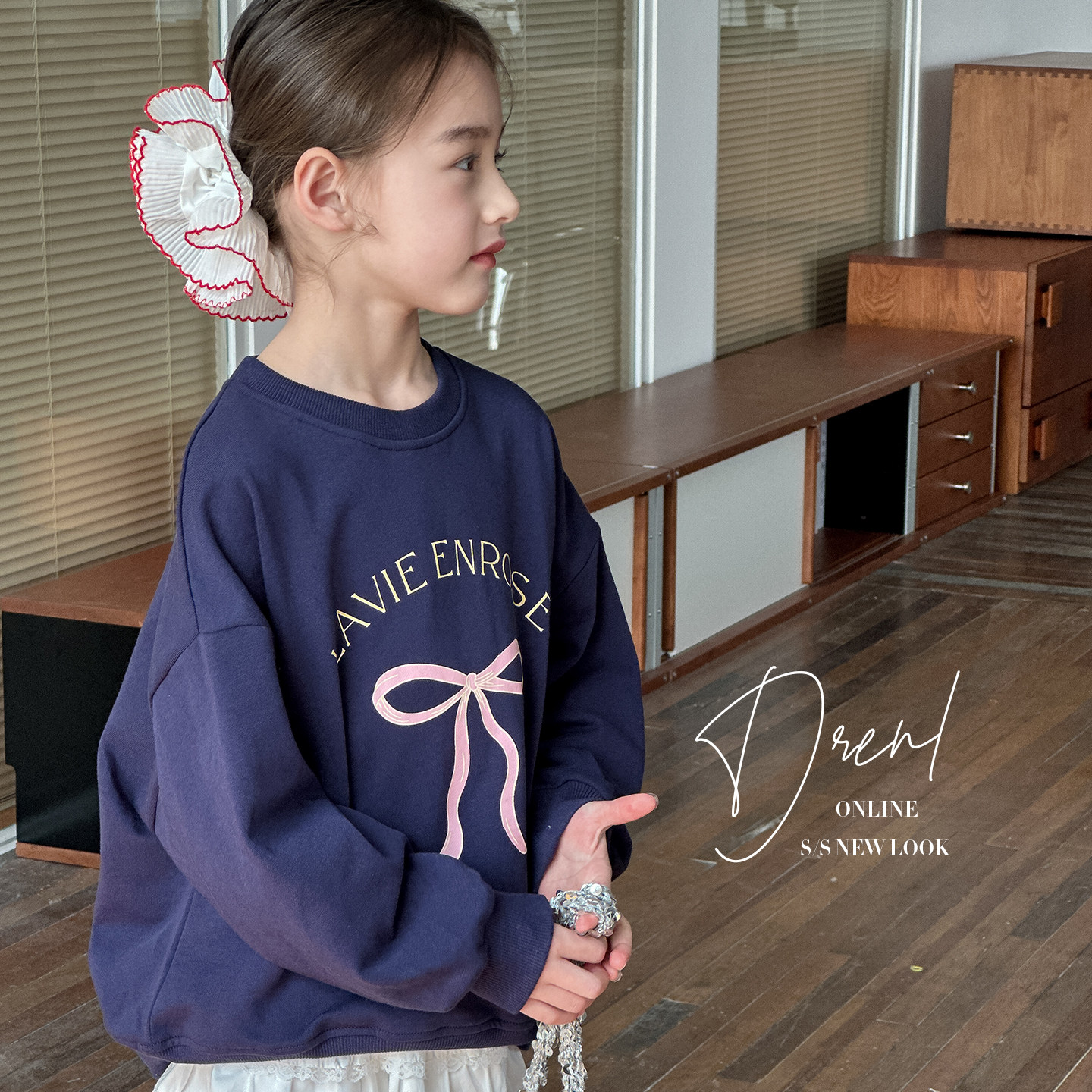 女童卫衣2025春秋装新款儿童韩系蝴蝶结宽松上衣中大童休闲圆领,童装/婴儿装/亲子装,卫衣/绒衫,淘宝优惠券,粉丝福利购,淘宝优惠卷