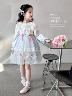 女童洛丽塔公主裙2026春秋新款 女宝生日裙儿童礼服连衣裙女孩裙子