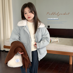 女童棉服2025冬装新款儿童韩系加厚保暖棉袄中大童女孩洋气外套