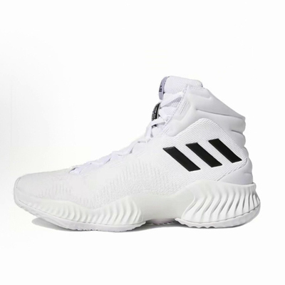 adidas Pro Bounce 2018 时尚百搭 中帮 篮球鞋 男款 米白