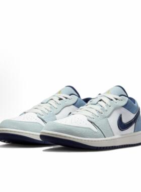 JORDAN Air Jordan 1 Low AJ1白蓝低帮牛仔篮球鞋IH0648-141