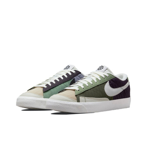 Nike Blazer 'Toasty' 低帮 板鞋 男款 绿紫DD8026-500
