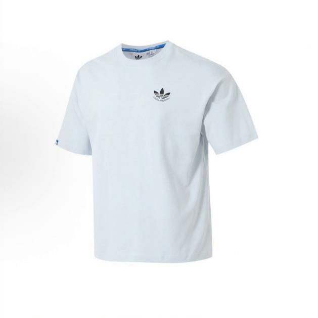 adidas originals SS25 时尚圆领套头透气短袖T恤 男款