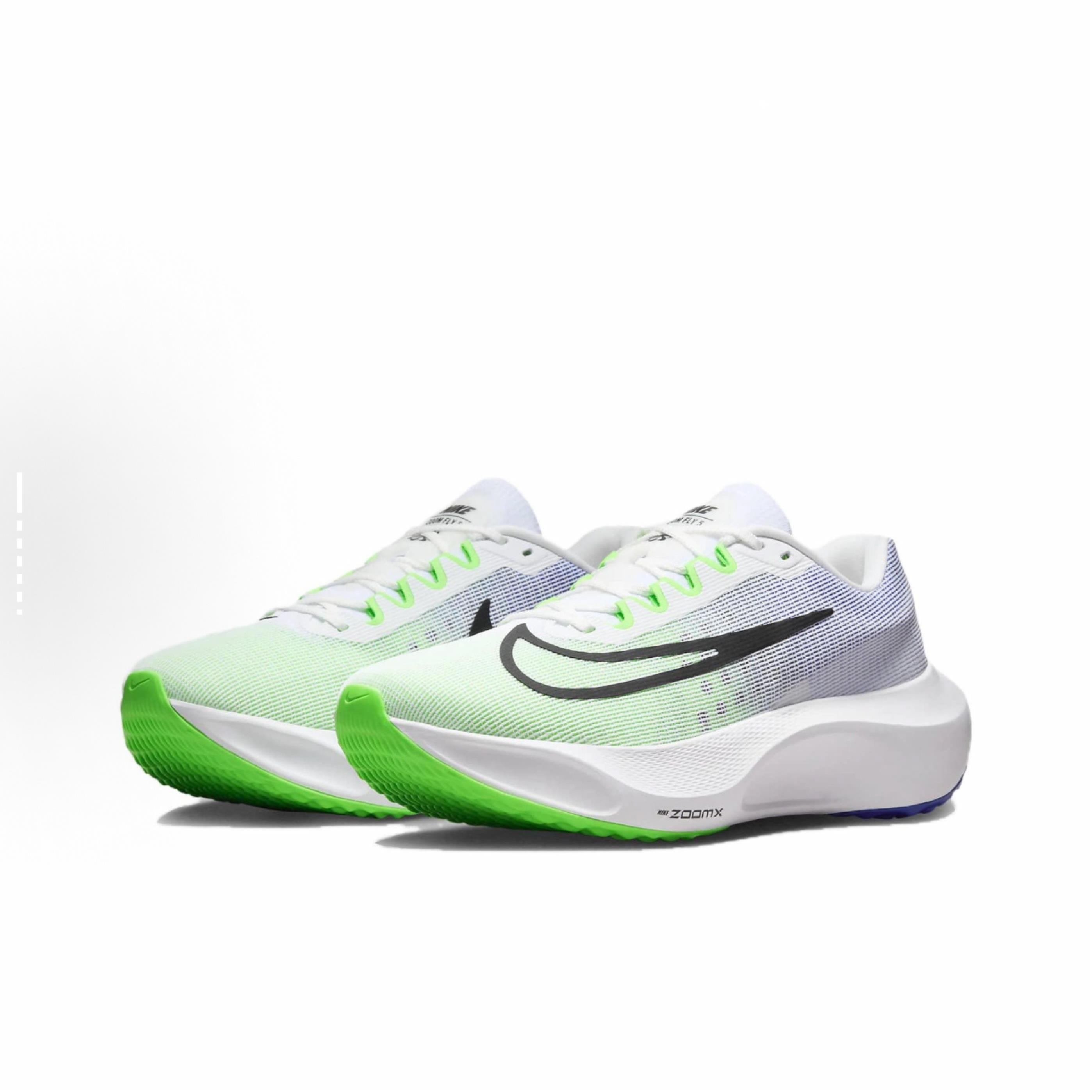 Nike Zoom Fly 5 疾速泡棉 简约舒适 低帮 碳板跑步鞋 男款 白绿