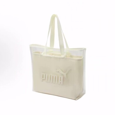 PUMA 彪马标志性Logo印花托特包Tote包单肩手提包 女款 象牙白