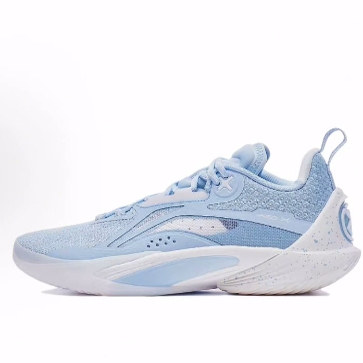 LiNing李宁 闪击10 䨻科技 轻量回弹低帮 篮球鞋 男款 冰河蓝