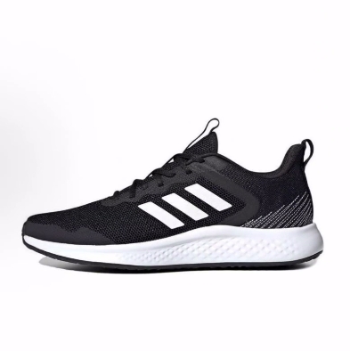 adidas Fluidstreet 公路运动减震 低帮 休闲跑步鞋 男款 黑白