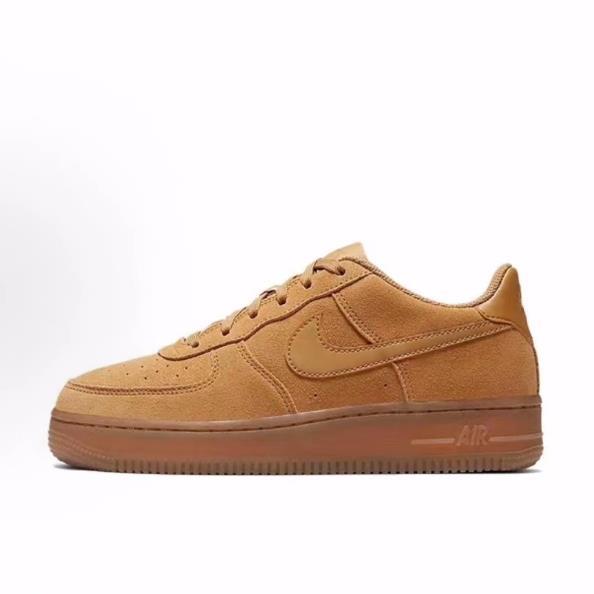 Nike Air Force 1 绒面革 经典休闲 低帮 儿童板鞋 青少年