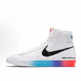 Vintage 电玩像素中帮 Nike 男款 Mid 板鞋 白色 Blazer