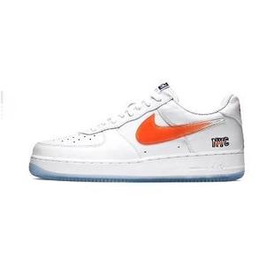 NYC 白蓝橙 Nike 男女同款 板鞋 低帮 Force Air KITH