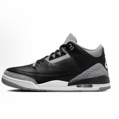 Jordan Air Jordan 3 OG“Black Cement”高帮复古篮球鞋男女同款