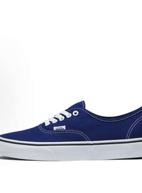 Vans Authentic 潮流舒适百搭低帮 板鞋 男女同款 白蓝