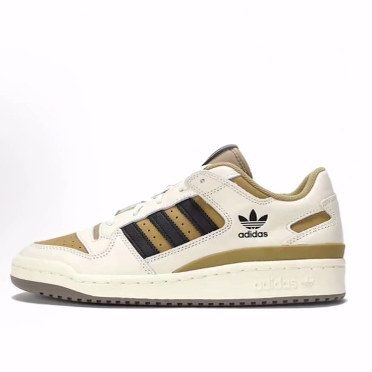 adidas originals FORUM 休闲舒适 低帮 板鞋 男女同款 白棕色