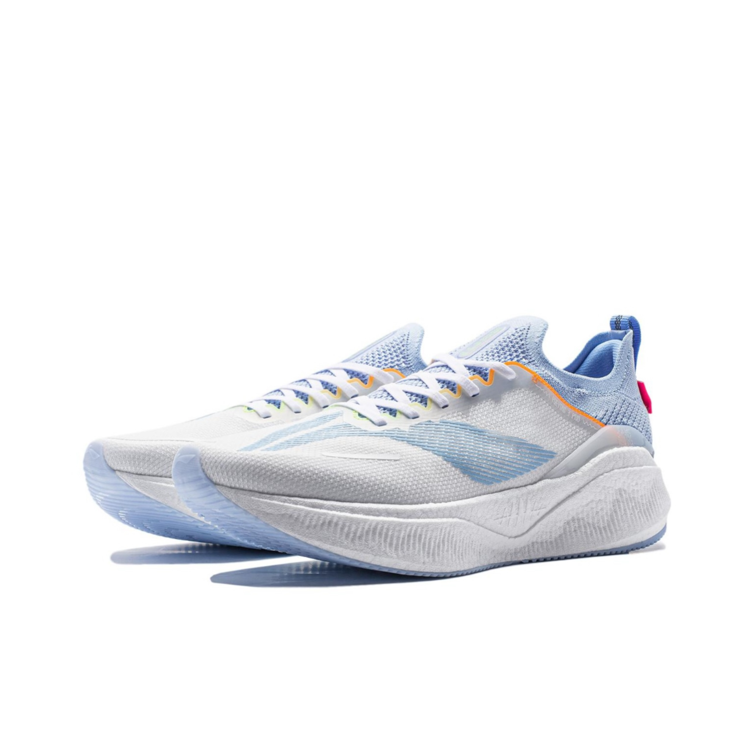 LiNing李宁 越影3.0 pro 低帮 李宁䨻跑步鞋 男款 白蓝ARHU001-1