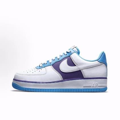 NBA x Nike Air Force 1 lakers NBA 75周年 低帮 板鞋 男款 白紫
