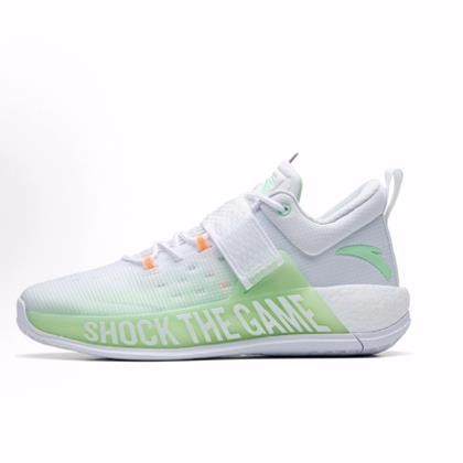 Anta安踏 横扫4 减震防滑耐磨透气轻便回弹 低帮 篮球鞋 男款白绿