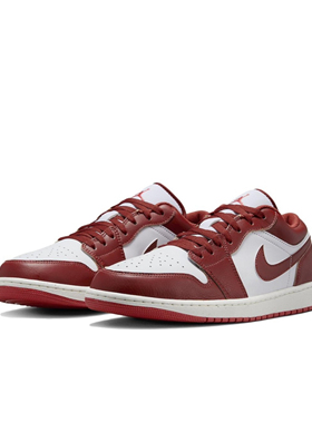 Jordan Air Jordan 1  低帮 复古篮球鞋 男款 沙丘红FJ3459-160