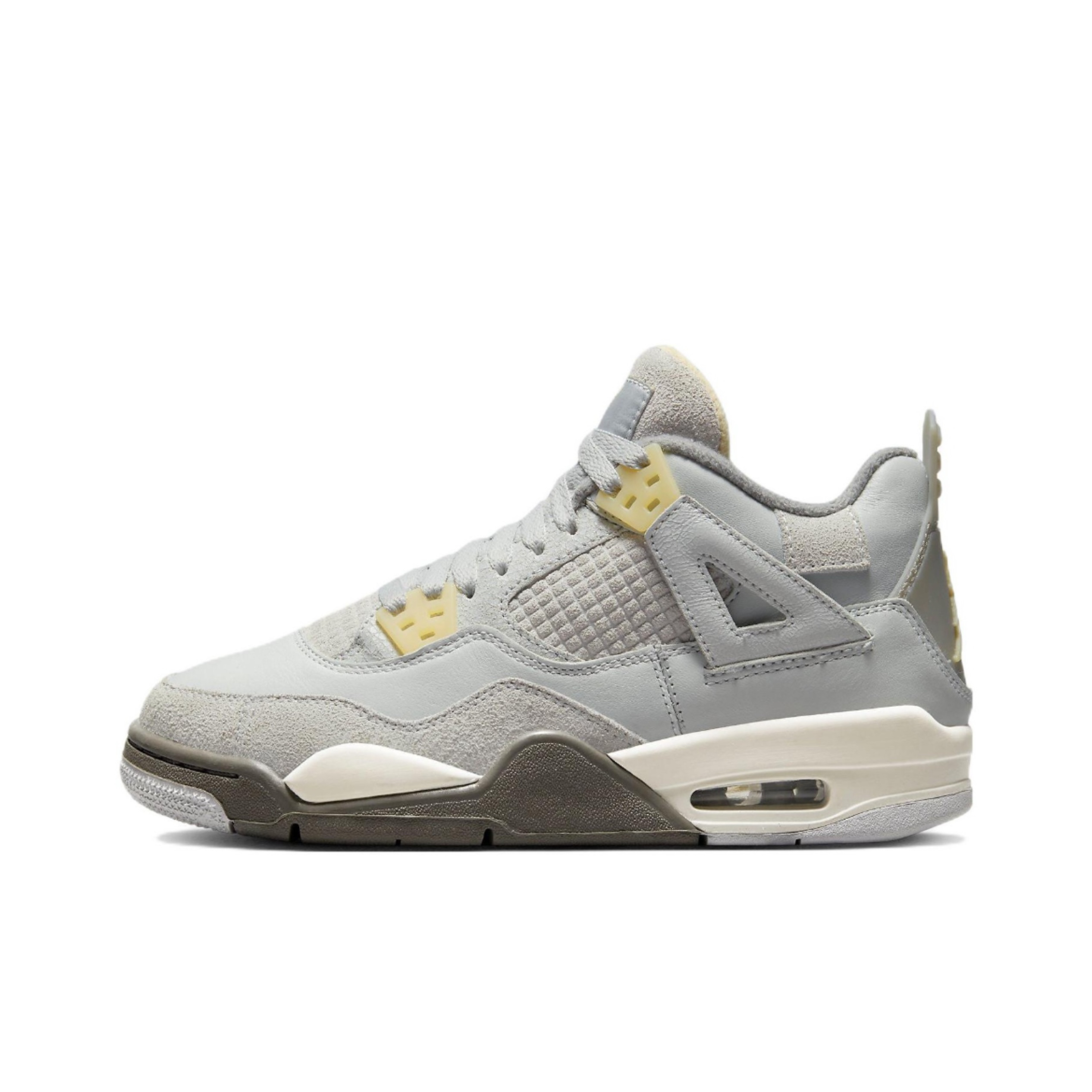 AIR JORDANJordan 4 AJ4灰白麂皮复古高帮篮球鞋DV2262-021