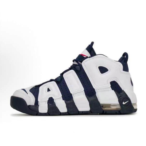 Nike Air More Uptempo 时尚舒适 高帮休闲鞋 白蓝色 青少年