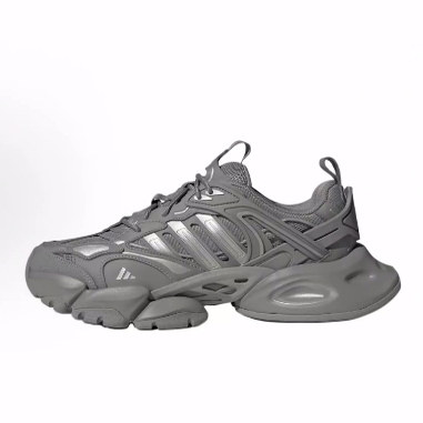 adidas XLG RUNNER DELUXE低帮 休闲城市通勤跑步鞋男女同款 灰色