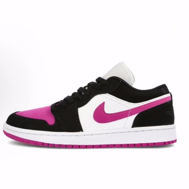 Jordan Air Jordan 1 low black cactus低帮复古篮球鞋女款黑粉