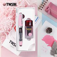 twsbi Sanwen Tang 580mini Cherry Blossom Pink Ink Gift Box Set Fountain Pen Piston Transparent Demonstration Calligraphy Gift thumbnail 6