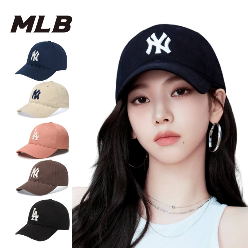 韩国MLB棒球帽可调节大小标NY洋基队LA男女情侣款防晒鸭舌帽CP66