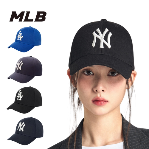 韩国MLB棒球帽硬顶可调节大标NY男女情侣款春秋鸭舌帽3ACP0802N