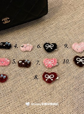 Ginny 原创手工迷你宠物碎发bb夹圣诞毛绒猫狗头饰马尔济斯约克夏