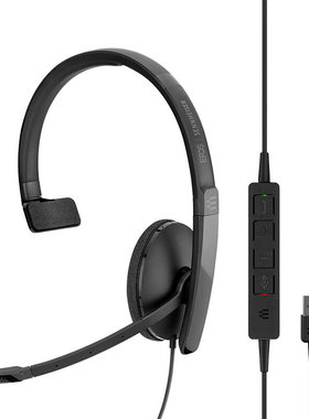 EPOS音珀森海塞尔联名款ADAPT 130 USB单耳头戴式降噪麦电脑耳机