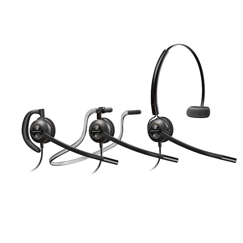 Plantronics/缤特力 HW540头戴耳挂后颈三种佩戴方式有线降噪耳麦