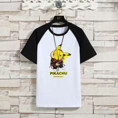 新款短袖恤男拼接撞色韓版修身半袖打底衫潮