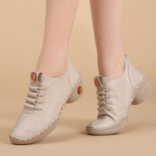 软皮软底单鞋舒适防滑休闲不累脚