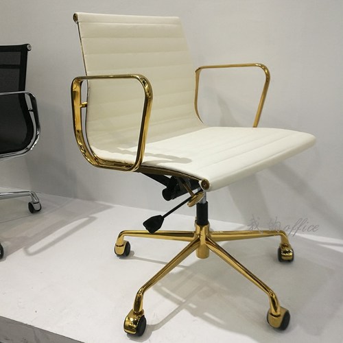 轻奢座椅镀金拉丝设计师椅电脑椅