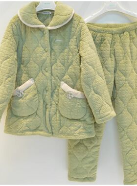 精雅女夹棉睡衣家居服