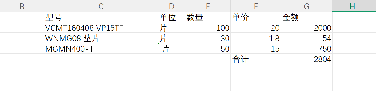 数控刀片一批